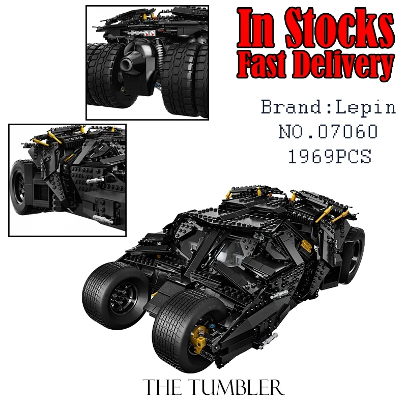 

NEW LEPIN 1969Pcs Marvel Super Hero Movie The Batman Armored Chariot Set VS Joker Building Block Bricks Toys for children 76023
