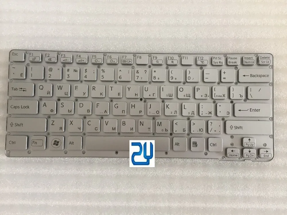 

New Russian Keyboard for Sony Vaio VPC CA Series PCG-61711V 148954121 Tastatur (RU) P/N: 9Z.N6BBF.B0R silver