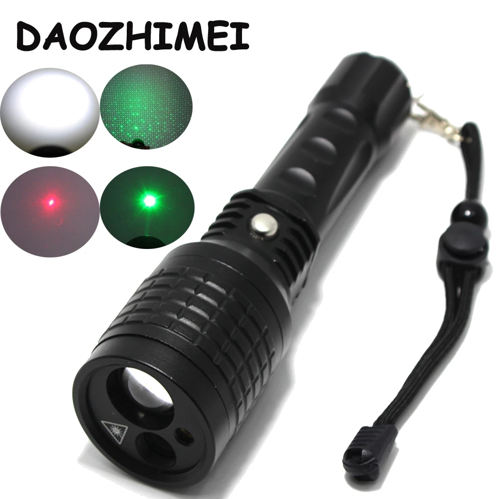 2018 New red Green Laser Flashlight Pointer light Tactical Hunting