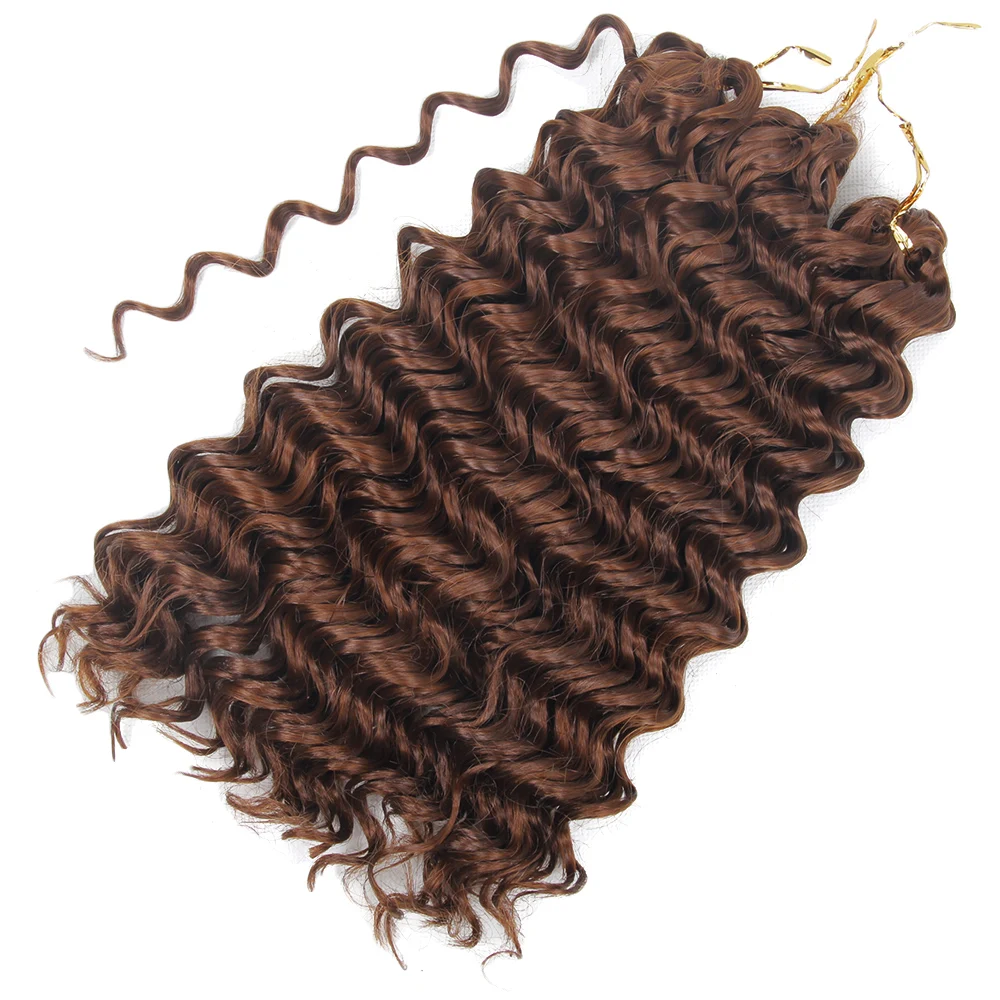 Synthetic Deep Wave Crochet Braiding Hair Extensions 10