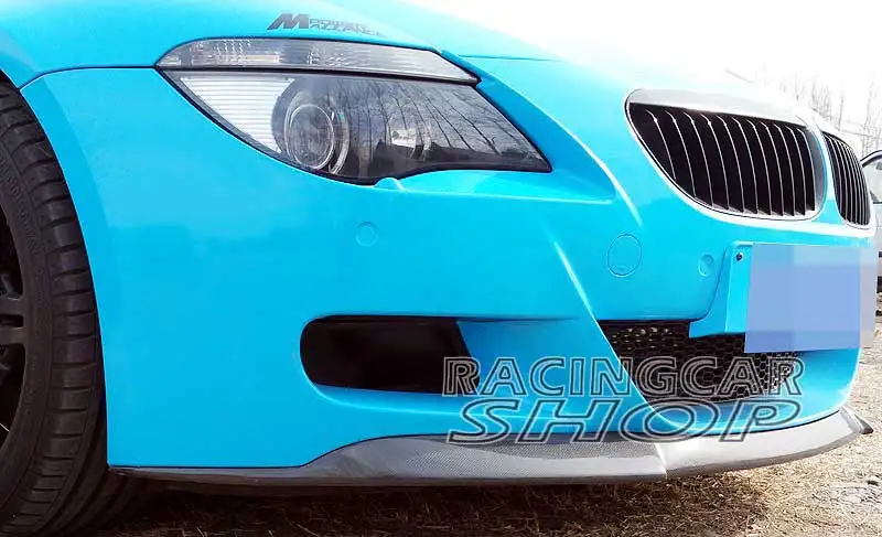 Vos-Style Real Carbon Fiber Front Bumper Lip Spoiler for 2004-2010 BMW E63 E64 M6 bumper