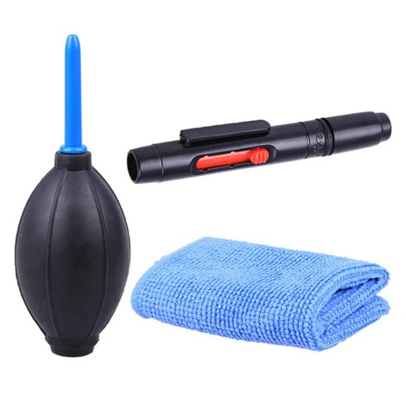 3in1 Dust Cleaner Camera Cleaning Lens Brush Air Blower Wipes Clean