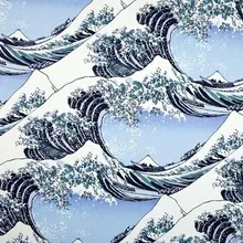 LEO& LIN Платье с принтом сычуанских волн эксклюзивное лоскутное Хлопковое платье 50 см