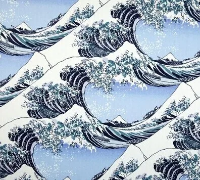 

LEO&LIN The wind restoring ancient ways God sichuan waves print dress Exclusive custom Patchwork Cotton Fabric (1 meter)