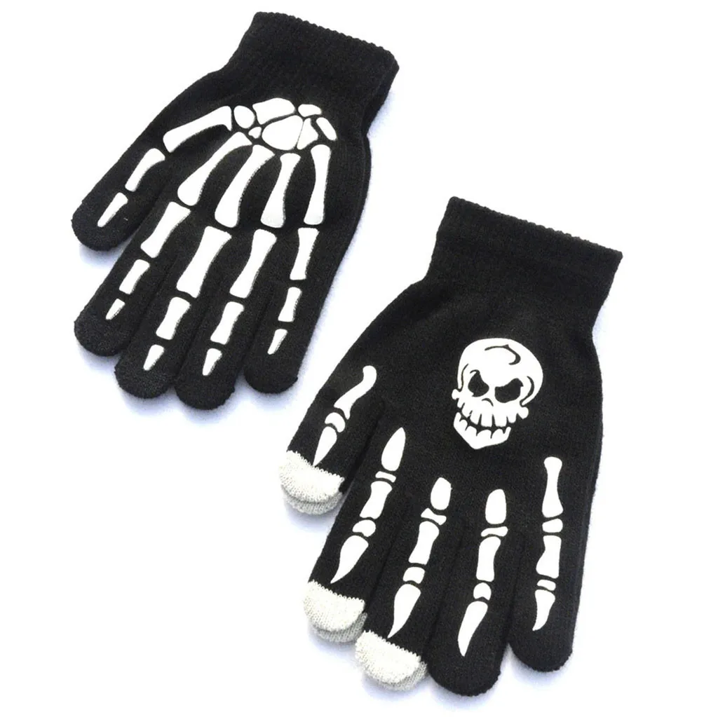 Color Negro y Blanco Calavera//L Minla Outdoor Guantes de equitaci/ón Antideslizantes para Hombre y Mujer