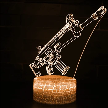 

Game Battle Royale Remote Control 3d Table Lamp Scar Led Light Bedroom Decoration Night Light Projection Lamp