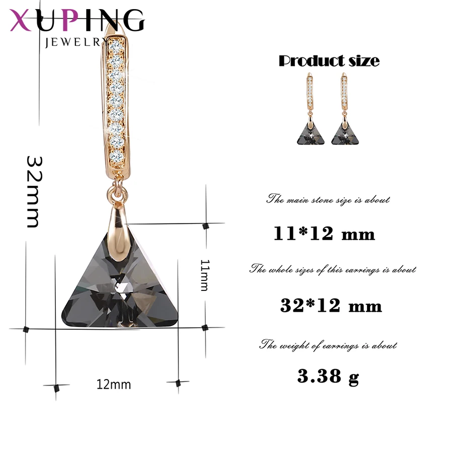 Xuping длинные Винтажные серьги с кристаллами от Swarovski Европейский стиль ювелирные изделия подарок на год для женщин девочек S185-20539
