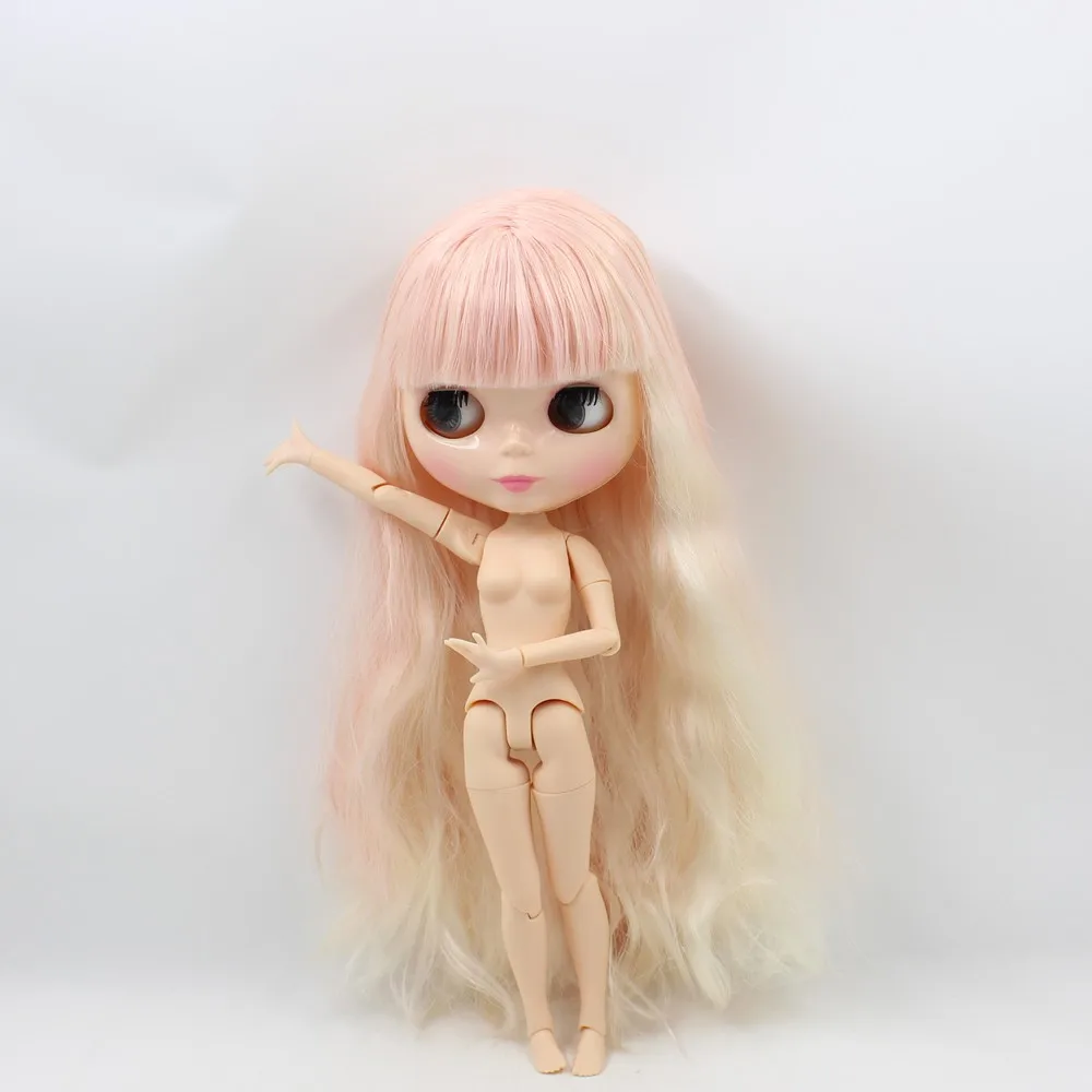 Fortune Days Nude Blyth Кукла № 2352/340 цвет шампанского розовый микс золотистые волосы с челкой соединение тело телесного цвета кожи фабрика Blyth