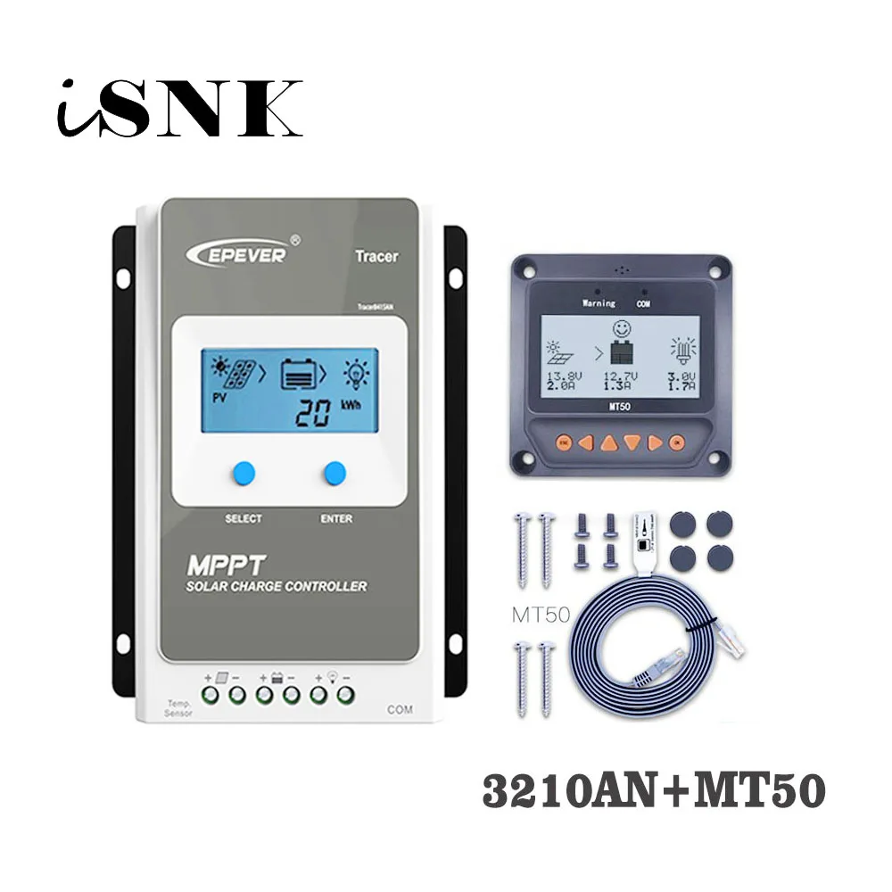 

Tracer3210AN 30A MPPT Solar Charge Controller cell battery charger control 3210AN 3210A with MT50 Remote Meter LCD Display