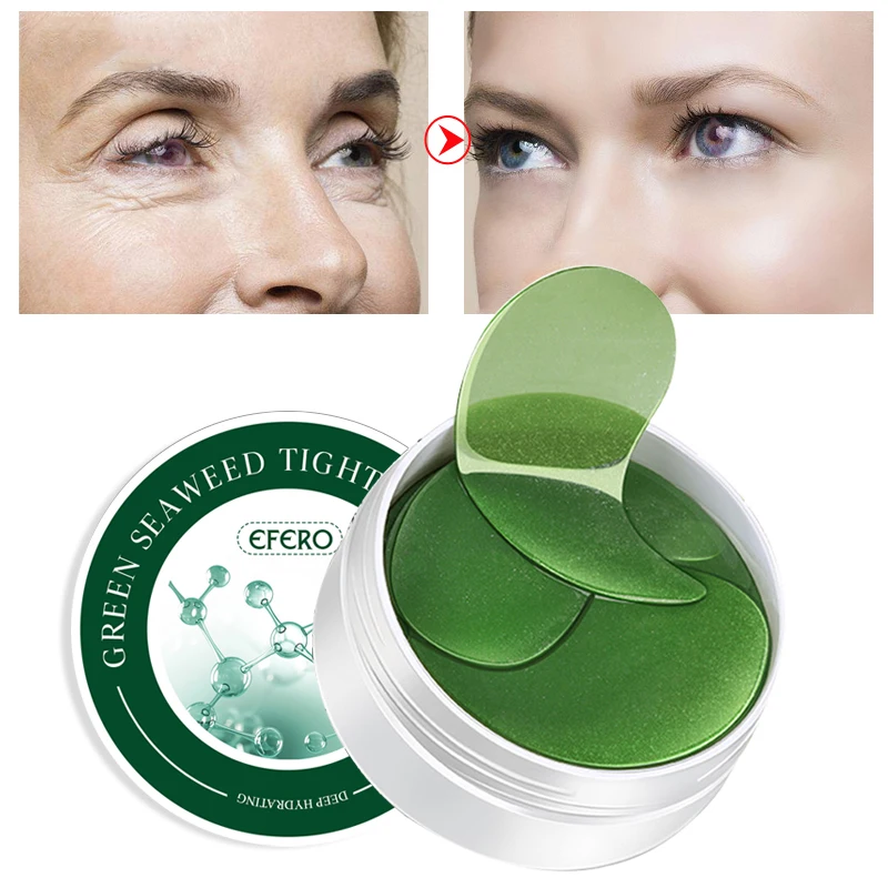 

Anti Aging Seaweed Collagen Eye Mask for The Eye Care 60pcs Eye Patch Moisturizing Anti-Wrinkle Eye Patches Dark Circles Remover