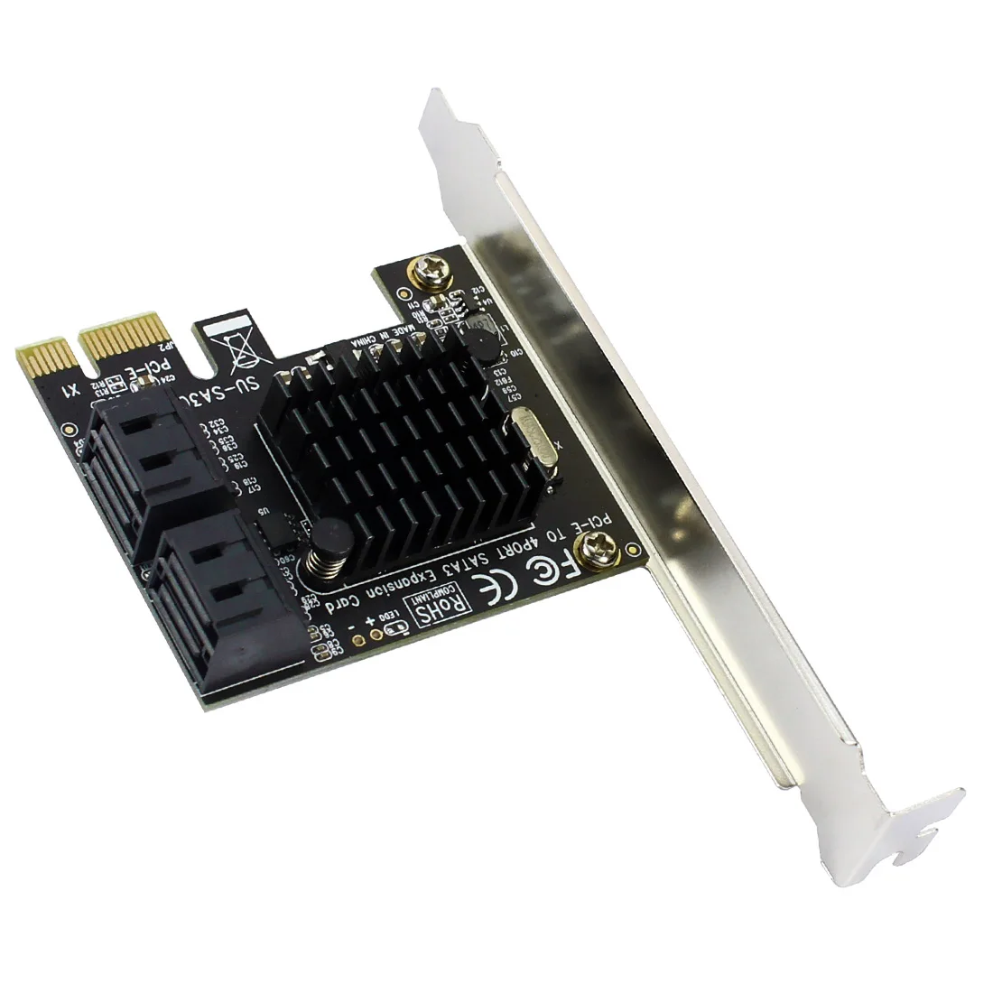 PCIE для SATA карта PCI-E адаптер PCI Express для SATA3.0 карта расширения 4 порта SATA3 для SSD HDD IPFS Mining Marvell 88SE9215 чип