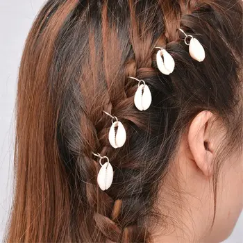 

10pcs/bag Twist Braid Hair Ornament for Women Charming Alloy Circle Hoop Personality Braid DIY Pendant Hair Accessories