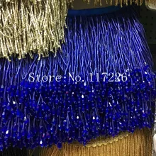 Jrb-102718 красивый кисточкой Кружево отделкой для праздничное платье Горячая распродажа! бисером и бахромой Лента отделка Fringe