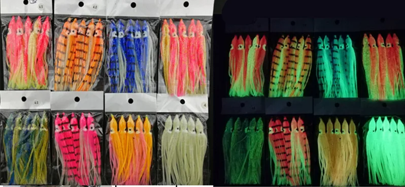 

Soft Squid Skirt Fishing Tackle Sea Fishing Soft Lures Octopus Bait Threads Skirts 11cm