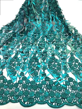 

5yards African Lace French Nigerian Lace Fabric Bridal High Quality Swiss Net Tulle Lace Fabric For Wedding Party JIAJU103