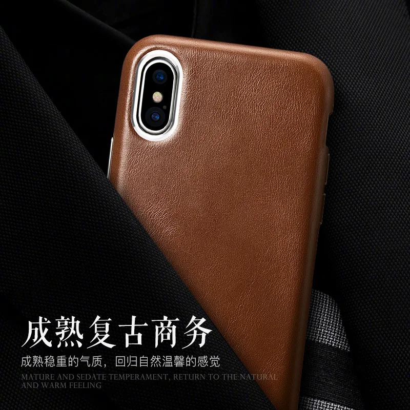 2020 новый оригинальный брендовый чехол icarer из натуральной кожи для iPhone X коровьей