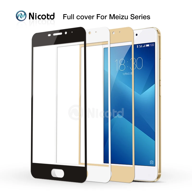 9H полноэкранное закаленное стекло Nicotd защитная пленка для Meizu M3 Note M3S Mini Max M3E M3X Pro 6