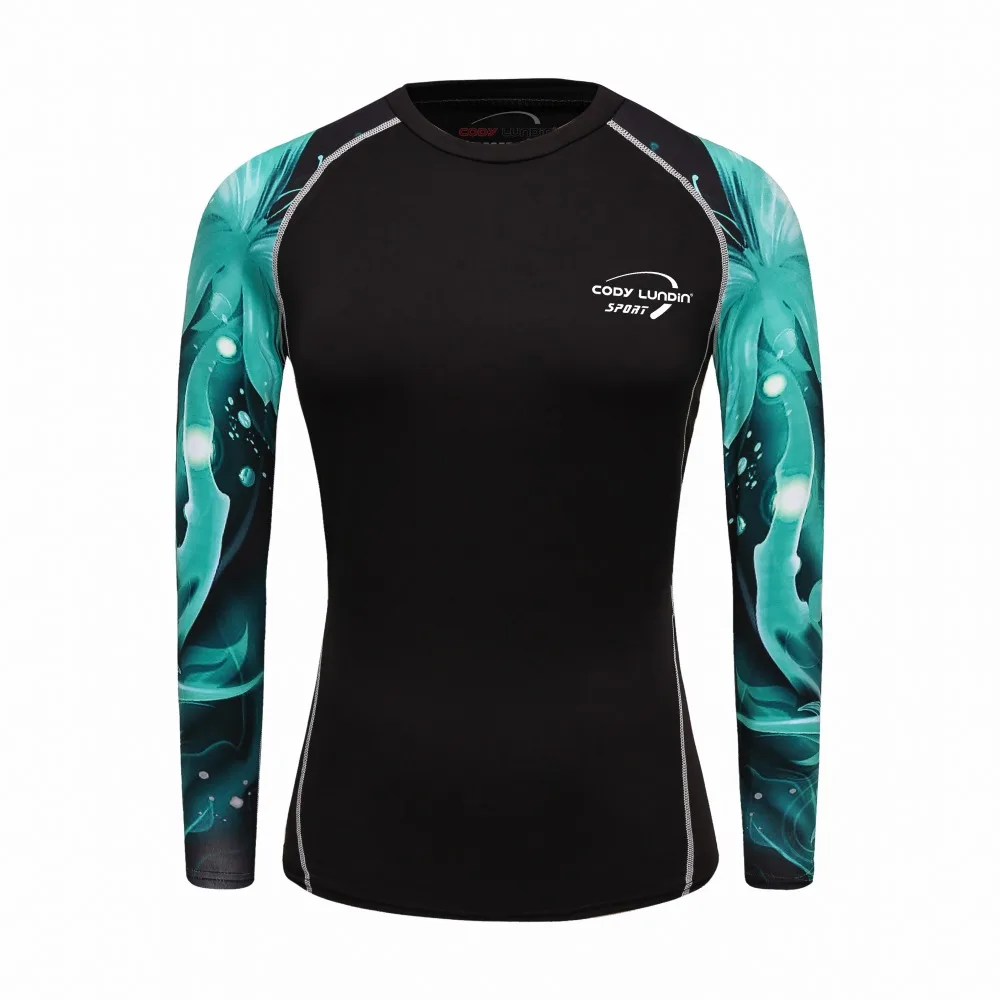 

Women Sleeve print Compression t shirt 3D Printed T-shirts Women Slim Long Sleeve tight Tops Female Cosplay Costumes For Lady
