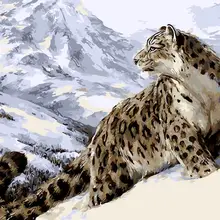 MOLEK DIY картина маслом по номерам комплект леопардовые животные акриловая живопись на холсте домашний декор настенные работы для гостиной