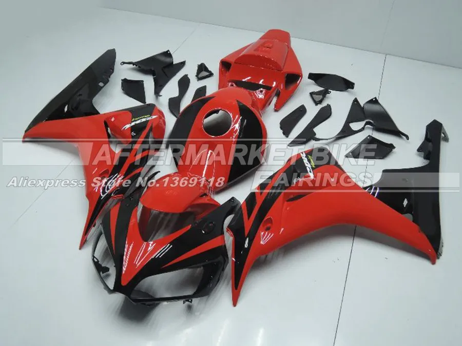 Подходит для Honda CBR1000RR 2006 2007 CBR1000 RR ABS мотоцикл обтекатель комплект кузов CBR 1000RR 06 07 CBR 1000 RR черный и красный