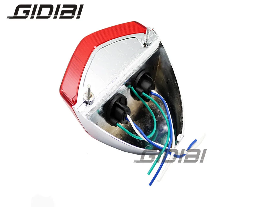 Серебристый задний фонарь для мотоцикла стоп светильник Honda STEED 400 NV400 1995 97 600 NV600 1989