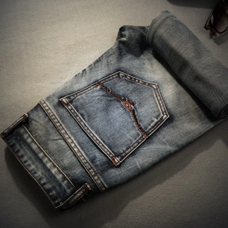 Tanie AIRGRACIAS markowe dżinsy Retro Nostalgia proste dżinsy męskie Plus rozmiar 28 40 dorywczo męskie długie spodnie spodnie marki jeansowa kurtka dla rowerzysty