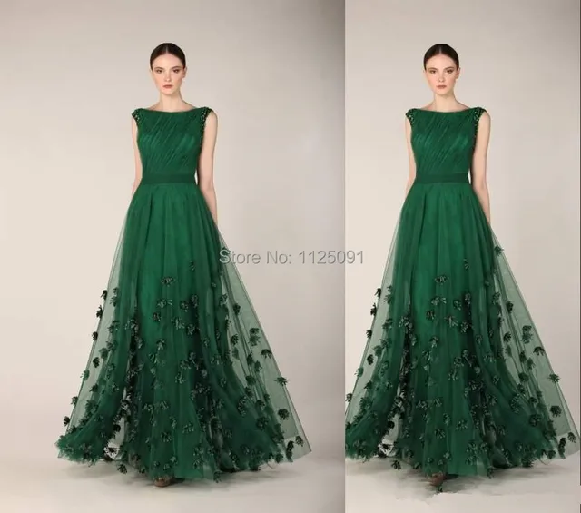 Dark Green Maxi Formal Dresses