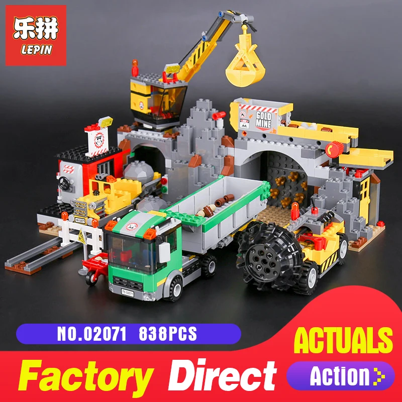 

Lepin 02071 838Pcs Genuine City Series The City Mine Set Assemblage 4204 LegoINGlys Building Blocks Bricks Toys Model for Child