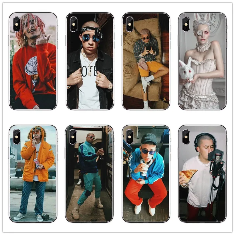 

Bad Bunny Maluma Ozuna POP Hip Hop Rapper Soft TPU Phone Matte Cases Cover For iPhone 5 6 7 8 Plus X ultrathin Fundas Coque