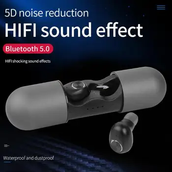 

V8 TWS Bluetooth 5.0 Mini Earphones with Charging Box True Wireless Earbuds with Stereo Microphone HIFI Sound Music Earpieces