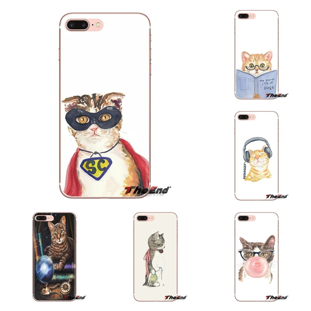 

Phone Shell Covers For Xiaomi Mi3 Samsung A10 A30 A40 A50 A60 A70 Galaxy S2 Note 2 Grand Core Prime Fierce Tabby Cat art Pattern
