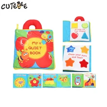 CUTEBEE Baby Stroller Rattle cloth books toys Montessori Educational Mobiles Toy 12 pages Soft Cloth for