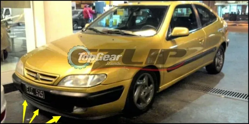 Lábios para Citroen Saia para Topgear Vista do Carro Pára-choques Lábio Defletor Skirt 2020 Frente Spoiler Amigos Tuning - Corpo Kit Tira c6 2005 5 Saia abertura frontal