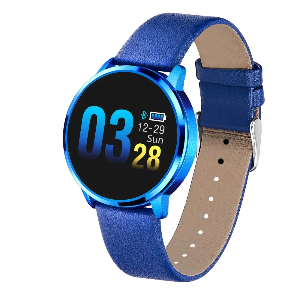 GOLDENSPIKE Q8 Смарт часы OLED цветной экран Smartwatch Женская мода фитнес трекер монитор