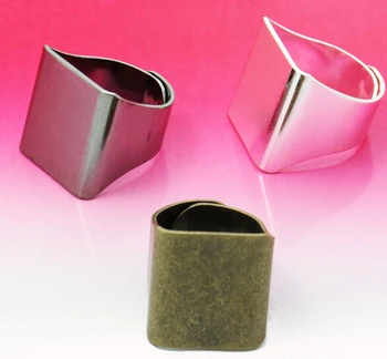

20pcs new style 19x20mm pad ring base setting for diy jewelry accessories---gold/silver/bronze/gun black/white k option