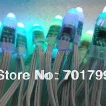 100 шт. DC12V 12 мм WS2811 светодиодный пиксельный узел, со всеми белый покрытый вязальной проволокой(20AWG), IP68 Номинальное