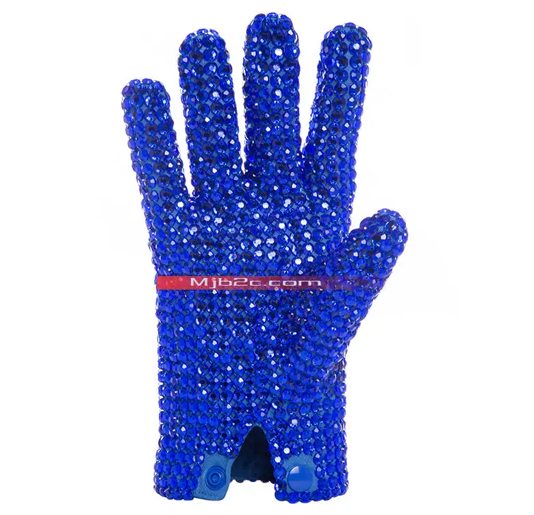 MJB2C-Style Of Michael Jackson Glove-Ultimate Collection Diamond  Gloves-White