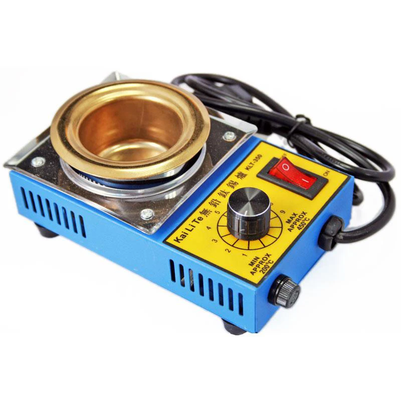 

Lead Free mini Solder Pot Titanium Alloy Soldering Melting Tin Boiler 150W 220V