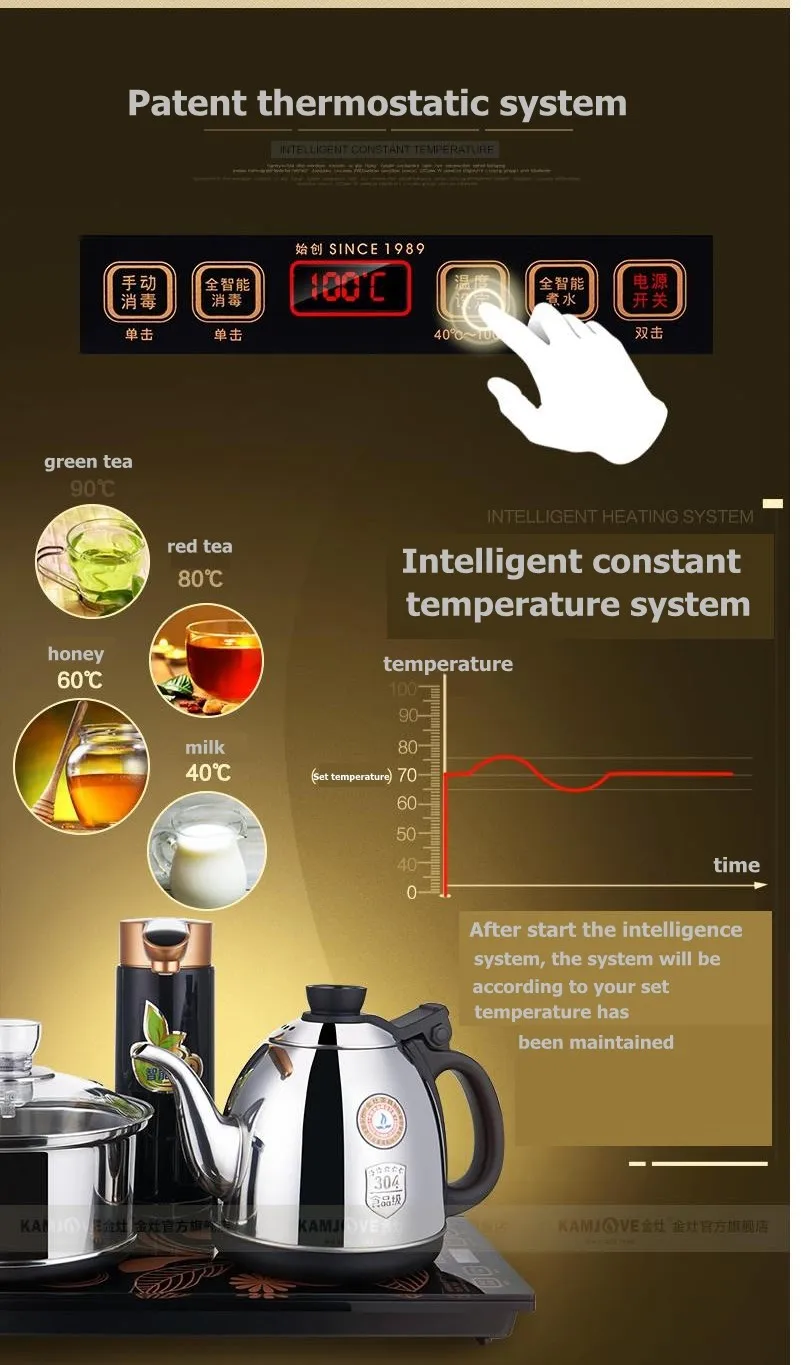 KAMJOVE K9 умный автоматический насос электрический чайник автоматический чайник автоклав для стерилизации чайный набор для подогрева