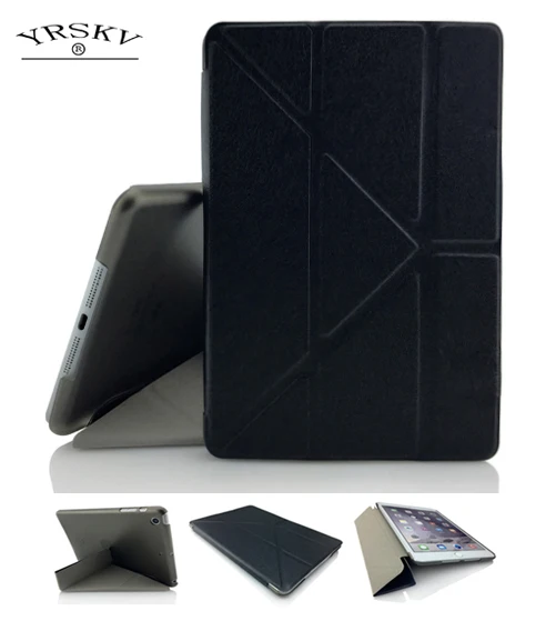 

Case for iPad mini 4 YRSKV Multiple fold PU Leather Slim Magnetic Smart Auto Sleep Wake Skin Hard PC Back Case For Apple iPad