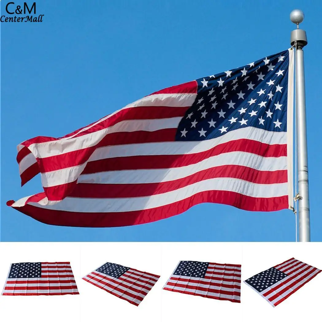 Прочный американский флаг полиэстер полосатый домашний сад многоцветный баннер флаг