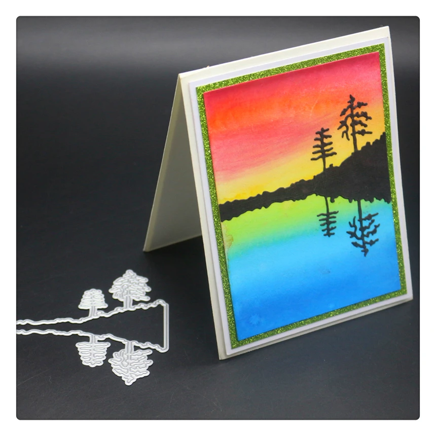 

1757 Tree River Cuts Scrapbook Metal Cutting Dies For Scrapbooking Stencils DIY Album Cards Decoration Embossing Folder Die Cut