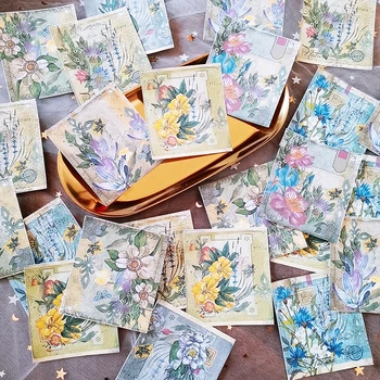 

24pcs\set Vintage plants and flowers material paper DIY craft photo albums scrapbooking stickers decorative sticker Junk journal