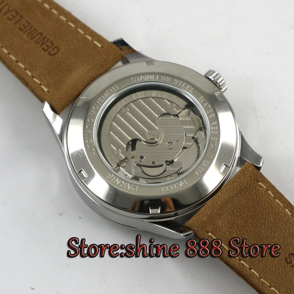 42 мм Parnis off white циферблат 24 часа ST1690 автоматический механизм мужские часы|watch men|watch