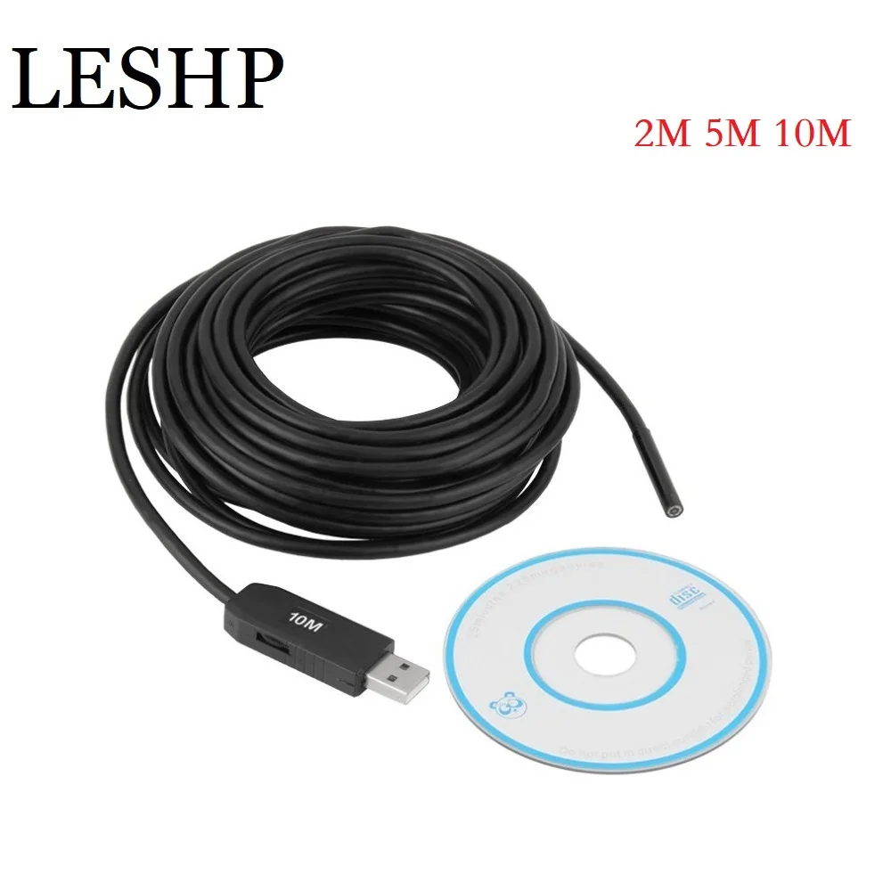 

6 LEDs Borescope 2M,5M,10M 5.5mm Lens Soft Cable Camera USB Inspection Mini Camera IP67 Waterproof Snake Tube Endoscope for PC