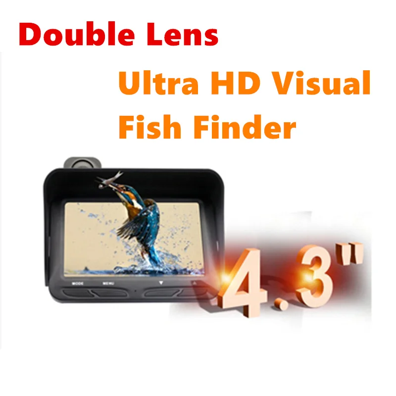 

Underwater Camera System with 4.3" LCD Monitor Camera for Underwater & Overwater Fishing Double Lens Camera DVR Fish Finder