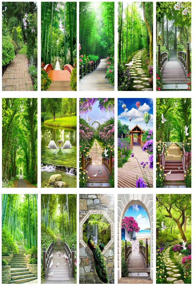 

3D Door Sticker Door Wrap Wall Sticker Mural Wallpaper Poster Self Adhesive PVC Removable Waterproof Door Decal Home Decor