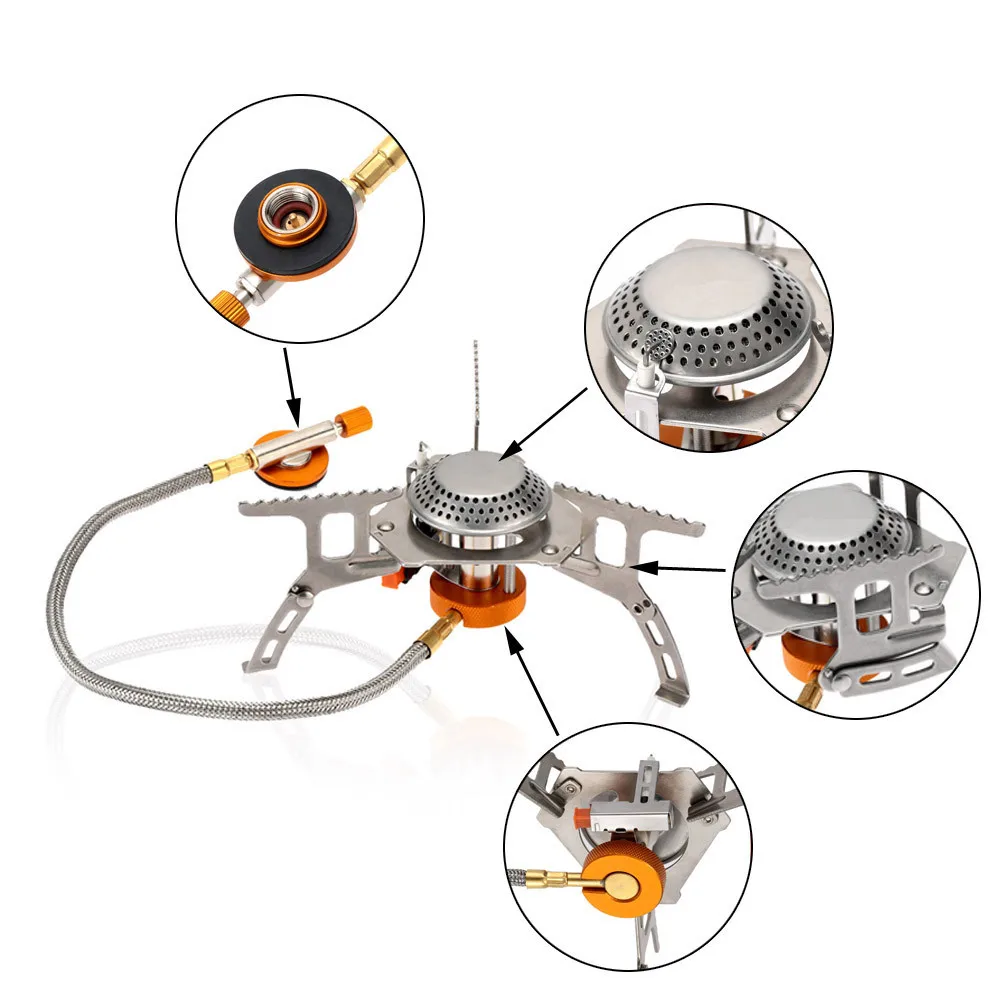 Camping Gas Burner Portable Electric Stove Hiking Folding Stove 3000W