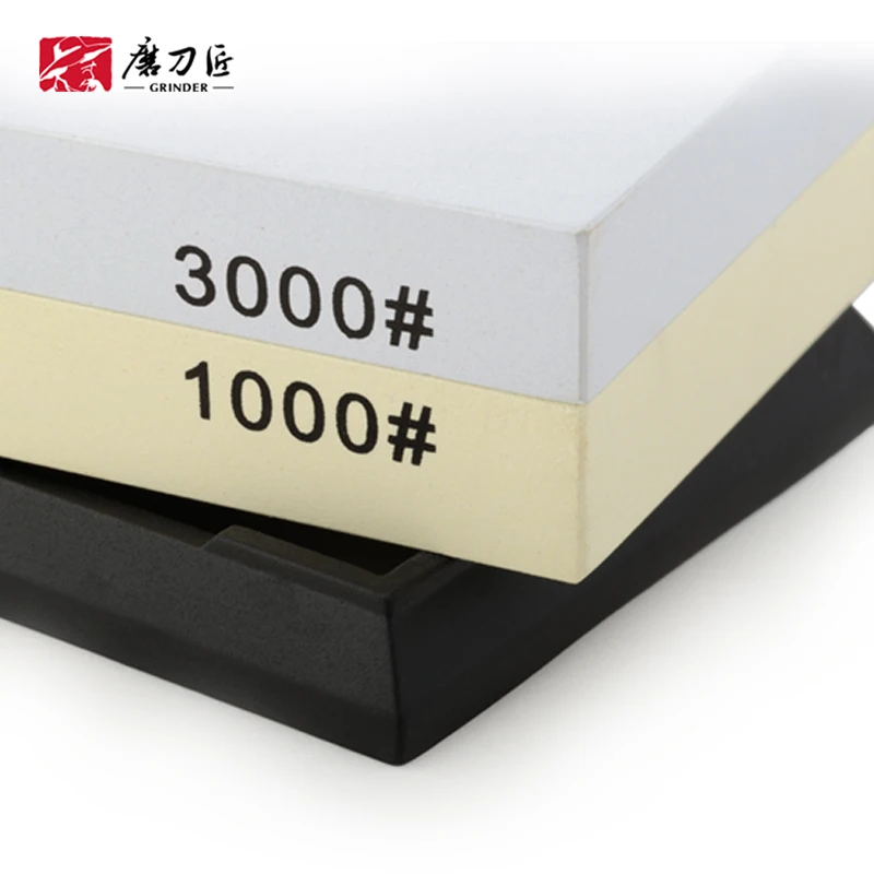 Kopen 2pcsTAIDEA Messenslijper 360 # 600 #3000 # 1000 # Korund en Diamant dubbele side slijpsteen slijpsteen keuken tool