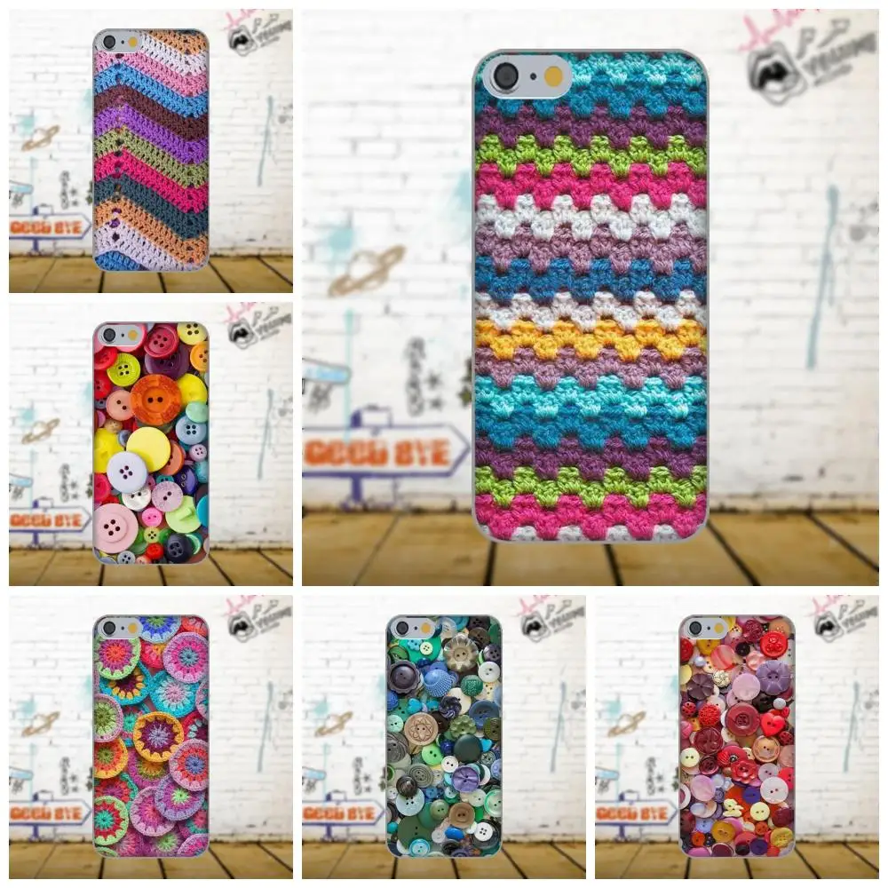 

Oedmeb Sewing Knitting Crochet Textile For Apple iPhone 4 4S 5 5C 5S SE 6 6S 7 8 Plus X For LG G3 G4 G5 G6 K4 K7 K8 K10 V10 V20